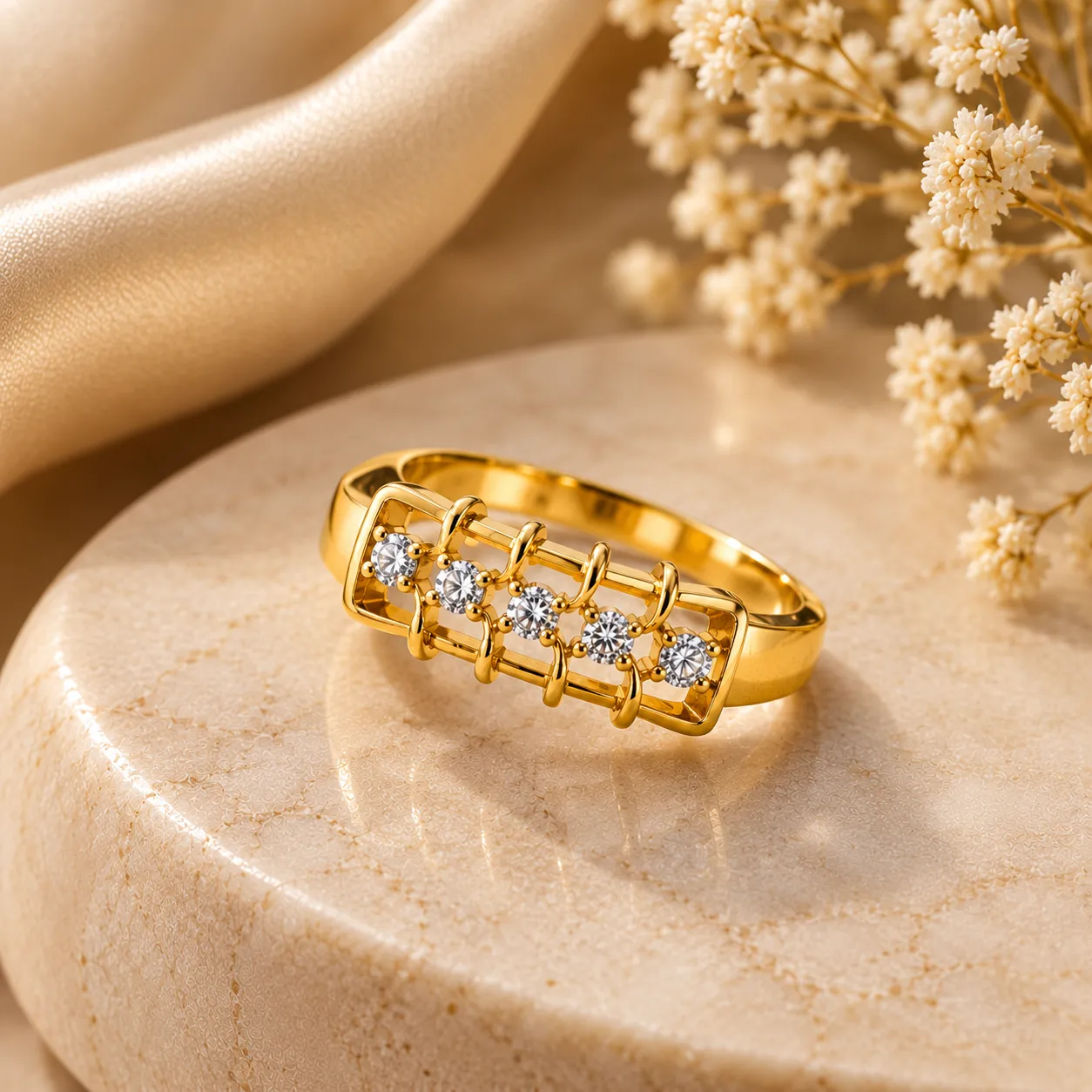 Ruby and Diamond Heart Ring - Image 3